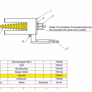 Replacement Spindle: MiniFix